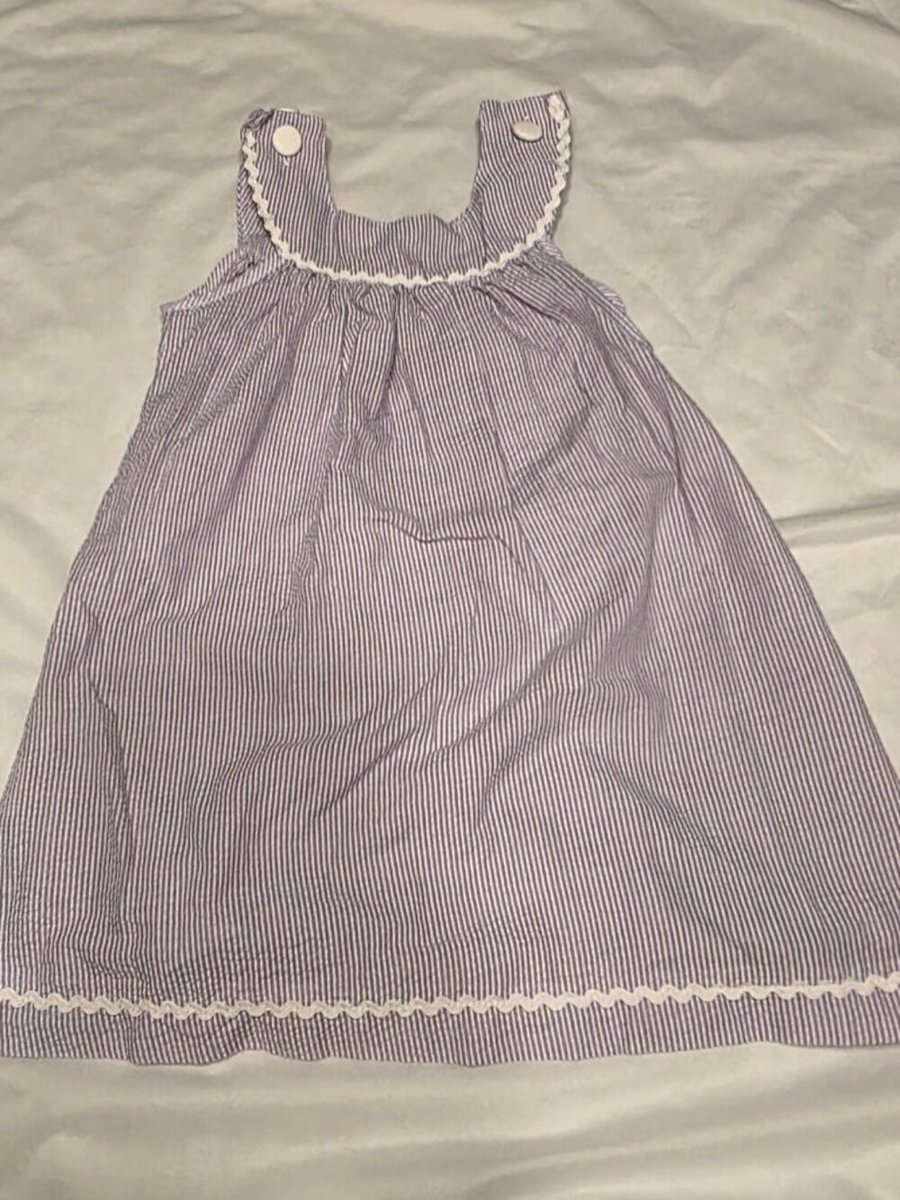 Lil Cactus Girls 5Y Dress Purple Seersucker Spring Summer Sundress